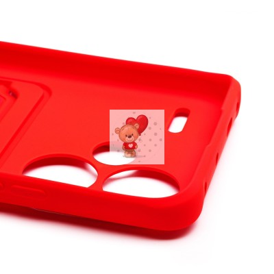 Чехол-накладка для Xiaomi Redmi Note 13 Pro+ (красный) - SC304 с картхолдером Чехол-накладка для Xiaomi Redmi Note 13 Pro+ (красный) - SC304 с картхолдером