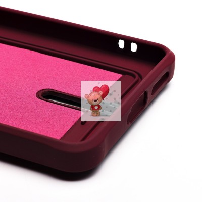 Чехол-накладка для Xiaomi Redmi Note 14 4G (бордовый) - SC304 с картхолдером