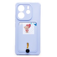 Чехол-накладка для Xiaomi Redmi Note 14 4G (светло-фиолетовый) - SC304 с картхолдером