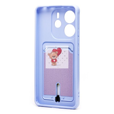 Чехол-накладка для Xiaomi Redmi Note 14 4G (светло-фиолетовый) - SC304 с картхолдером