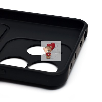 Чехол-накладка для Xiaomi Redmi Note 14 5G Global (черный) - SC304 с картхолдером