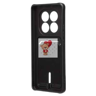 Чехол-накладка для Xiaomi Redmi Note 14 Pro 4G (черный) - SC304 с картхолдером