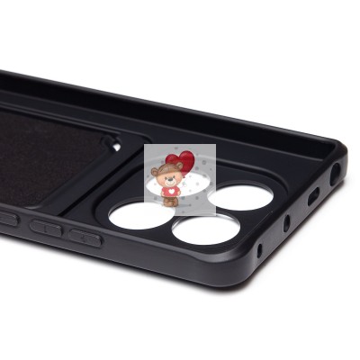 Чехол-накладка для Xiaomi Redmi Note 14 Pro 4G (черный) - SC304 с картхолдером