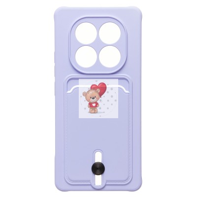 Чехол-накладка для Xiaomi Redmi Note 14 Pro 4G (светло-фиолетовый) - SC304 с картхолдером Чехол-накладка для Xiaomi Redmi Note 14 Pro 4G (светло-фиолетовый) - SC304 с картхолдером