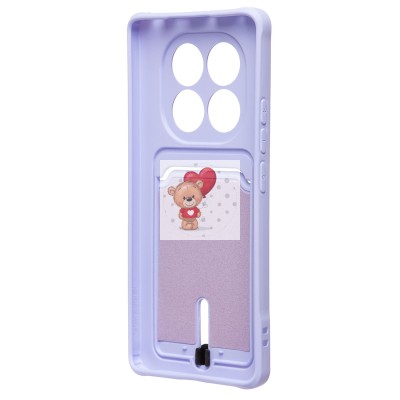 Чехол-накладка для Xiaomi Redmi Note 14 Pro 4G (светло-фиолетовый) - SC304 с картхолдером