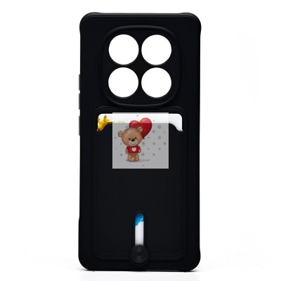 Чехол-накладка для Xiaomi Redmi Note 14 Pro 5G Global (черный) - SC304 с картхолдером Чехол-накладка для Xiaomi Redmi Note 14 Pro 5G Global (черный) - SC304 с картхолдером