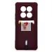 Чехол-накладка для Xiaomi Redmi Note 14 Pro 5G Global (бордовый) - SC304 с картхолдером