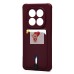 Чехол-накладка для Xiaomi Redmi Note 14 Pro 5G Global (бордовый) - SC304 с картхолдером