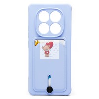 Чехол-накладка для Xiaomi Redmi Note 14 Pro 5G Global (светло-фиолетовый) - SC304 с картхолдером