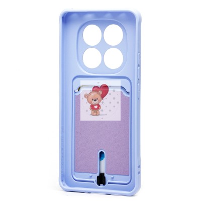 Чехол-накладка для Xiaomi Redmi Note 14 Pro 5G Global (светло-фиолетовый) - SC304 с картхолдером