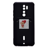 Чехол-накладка для Xiaomi Redmi Note 8 Pro (черный) - SC304 с картхолдером Чехол-накладка для Xiaomi Redmi Note 8 Pro (черный) - SC304 с картхолдером