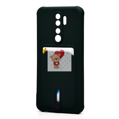 Чехол-накладка для Xiaomi Redmi Note 8 Pro (темно-зеленый) - SC304 с картхолдером Чехол-накладка для Xiaomi Redmi Note 8 Pro (темно-зеленый) - SC304 с картхолдером