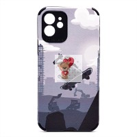 Чехол-накладка для Apple iPhone 12 - (001) (черный) - SC310