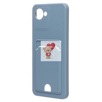 Чехол-накладка для OPPO realme C30 (серый) - SC315 с картхолдером Чехол-накладка для OPPO realme C30 (серый) - SC315 с картхолдером