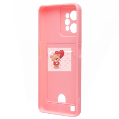 Чехол-накладка для OPPO realme C31 (розовый) - SC315 с картхолдером Чехол-накладка для OPPO realme C31 (розовый) - SC315 с картхолдером