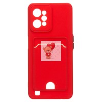 Чехол-накладка для OPPO realme C31 (красный) - SC315 с картхолдером