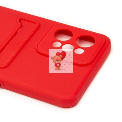 Чехол-накладка для OPPO realme C31 (красный) - SC315 с картхолдером