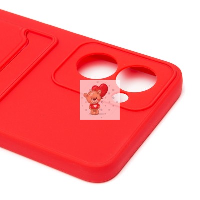 Чехол-накладка для OPPO realme C33 (красный) - SC315 с картхолдером Чехол-накладка для OPPO realme C33 (красный) - SC315 с картхолдером