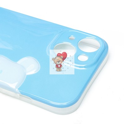 Чехол-накладка для Apple iPhone 15 (голубой) - SC332