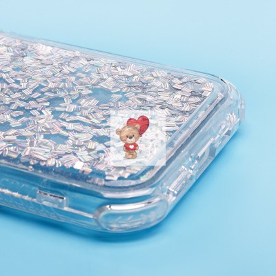 Чехол-накладка для Apple iPhone 14 (серебяный) - SC333