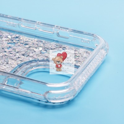 Чехол-накладка для Apple iPhone 14 (серебяный) - SC333