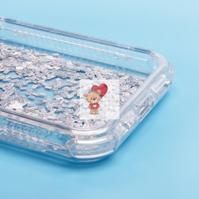 Чехол-накладка для Apple iPhone 14 (серебяный) - SC333