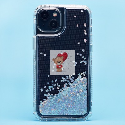 Чехол-накладка для Apple iPhone 15 Plus (серебяный) - SC333