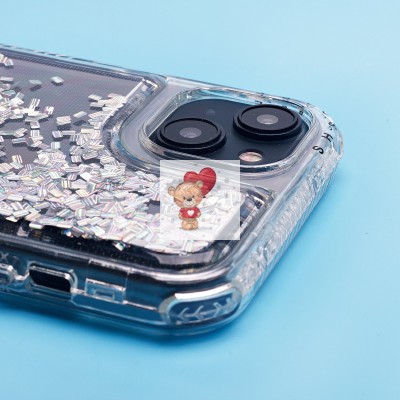 Чехол-накладка для Apple iPhone 15 Plus (серебяный) - SC333