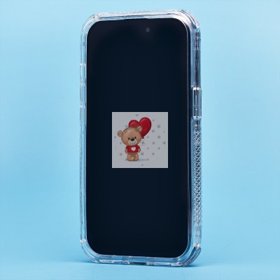 Чехол-накладка для Apple iPhone 15 (серебяный) - SC333