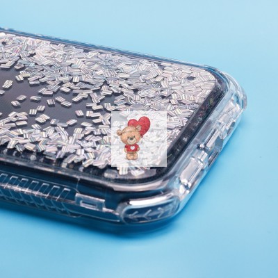 Чехол-накладка для Apple iPhone 15 (серебяный) - SC333