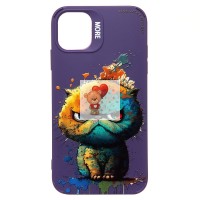 Чехол-накладка для Apple iPhone 11 (кот) (фиолетовый) - SC335