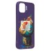Чехол-накладка для Apple iPhone 11 (кот) (фиолетовый) - SC335