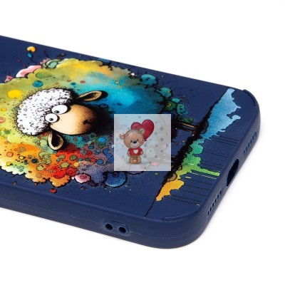 Чехол-накладка для Apple iPhone 11 (овечка) (темно-синий) - SC335