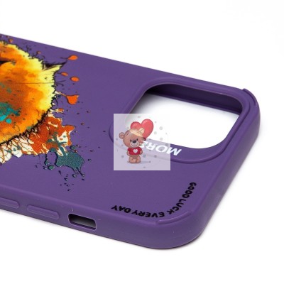 Чехол-накладка для Apple iPhone 12 Pro Max (кот) (фиолетовый) - SC335 Чехол-накладка для Apple iPhone 12 Pro Max (кот) (фиолетовый) - SC335