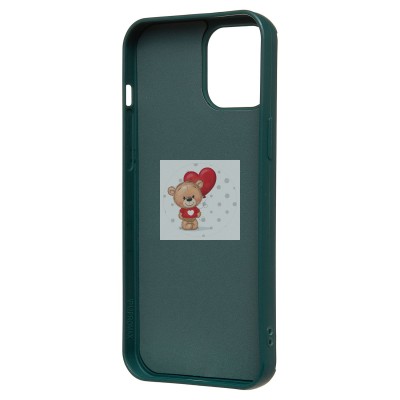 Чехол-накладка для Apple iPhone 12 Pro Max (медведь) (темно-зеленый) - SC335 Чехол-накладка для Apple iPhone 12 Pro Max (медведь) (темно-зеленый) - SC335