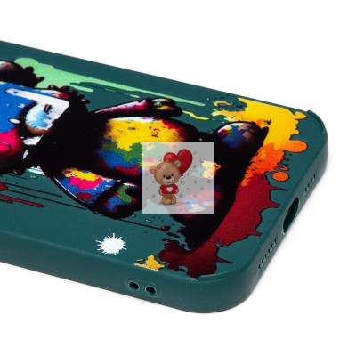 Чехол-накладка для Apple iPhone 12 Pro Max (медведь) (темно-зеленый) - SC335 Чехол-накладка для Apple iPhone 12 Pro Max (медведь) (темно-зеленый) - SC335