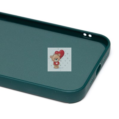 Чехол-накладка для Apple iPhone 12 Pro Max (медведь) (темно-зеленый) - SC335 Чехол-накладка для Apple iPhone 12 Pro Max (медведь) (темно-зеленый) - SC335