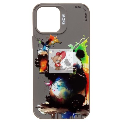 Чехол-накладка для Apple iPhone 12 Pro Max (панда) (серый) - SC335 Чехол-накладка для Apple iPhone 12 Pro Max (панда) (серый) - SC335