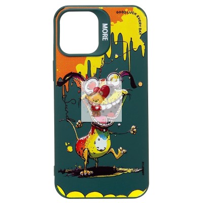 Чехол-накладка для Apple iPhone 12 Pro Max (собака) (темно-зеленый) - SC335 Чехол-накладка для Apple iPhone 12 Pro Max (собака) (темно-зеленый) - SC335