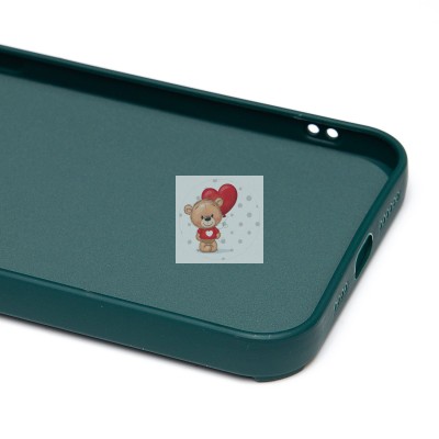 Чехол-накладка для Apple iPhone 12 Pro Max (собака) (темно-зеленый) - SC335 Чехол-накладка для Apple iPhone 12 Pro Max (собака) (темно-зеленый) - SC335