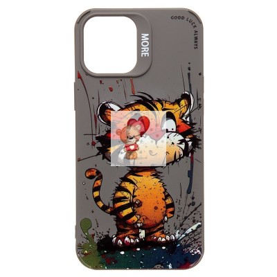 Чехол-накладка для Apple iPhone 12 Pro Max (тигр) (серый) - SC335 Чехол-накладка для Apple iPhone 12 Pro Max (тигр) (серый) - SC335
