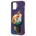 Чехол-накладка для Apple iPhone 12 Pro (кот) (фиолетовый) - SC335