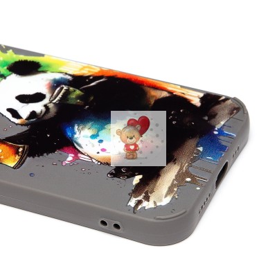 Чехол-накладка для Apple iPhone 12 (панда) (серый) - SC335