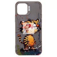 Чехол-накладка для Apple iPhone 12 Pro (тигр) (серый) - SC335 Чехол-накладка для Apple iPhone 12 Pro (тигр) (серый) - SC335