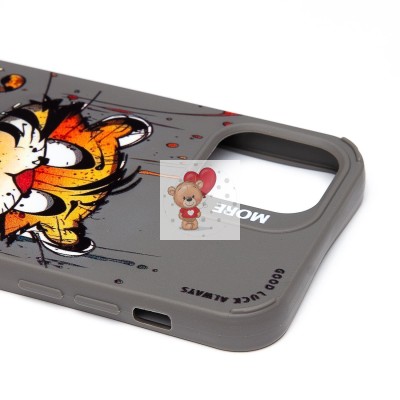 Чехол-накладка для Apple iPhone 12 Pro (тигр) (серый) - SC335 Чехол-накладка для Apple iPhone 12 Pro (тигр) (серый) - SC335