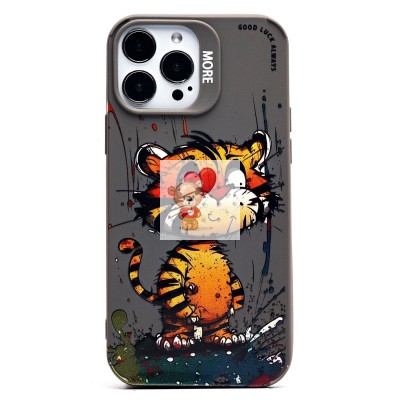 Чехол-накладка для Apple iPhone 13 Pro Max (тигр) (серый) - SC335