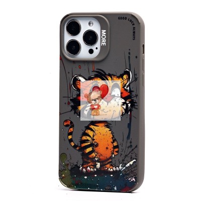 Чехол-накладка для Apple iPhone 13 Pro Max (тигр) (серый) - SC335