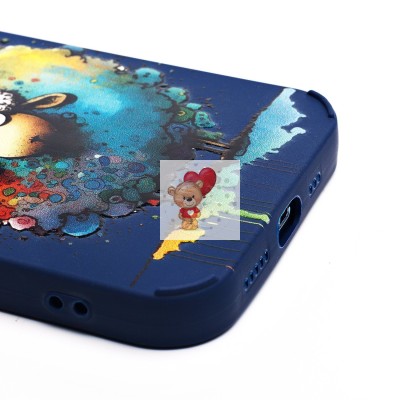 Чехол-накладка для Apple iPhone 13 Pro (овечка) (темно-синий) - SC335