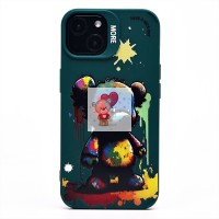 Чехол-накладка для Apple iPhone 13 (медведь) (темно-зеленый) - SC335 Чехол-накладка для Apple iPhone 13 (медведь) (темно-зеленый) - SC335