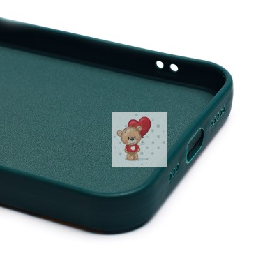 Чехол-накладка для Apple iPhone 13 (медведь) (темно-зеленый) - SC335 Чехол-накладка для Apple iPhone 13 (медведь) (темно-зеленый) - SC335